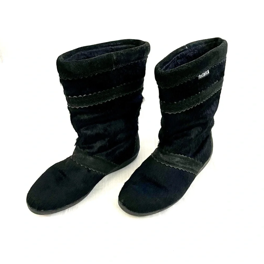 Vintage TECNICA Women’s Cortina Skandia Goat Fur Winter Boots Size 38 US 7.5